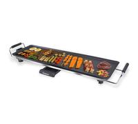 BEPER P101BBQ070 Parrilla Teppanyaki Eléctrica XL 70 x 23 cm, Revestimiento antiadherente con termostato ajustable, asas resistentes al calor, 2000 W, libre de BPA y PFOS