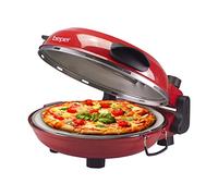 BEPER P101CUD300 Horno de Pizza con Placa Refractaria Extraíble - Horno de Pizza Eléctrico con 5 Planos de Cocción y Temporizador