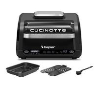 BEPER P101FRI081 Freidora de aire multifunción, Cocina digital LED con 8 programas, Grill con 4 modos de cocción, Temperatura hasta 230°C, Temporizador hasta 120 min, Accesorios incluidos, Negro