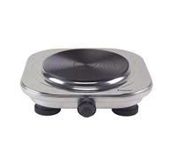 BEPER P101PIA100 Hornillo Eléctrico, Placa de Hierro Fundido de Ø 18,5 cm, Termostato Ajustable de 5 Niveles, Carcasa de Acero Robusta, Protección contra Sobrecalentamiento - 1500 W