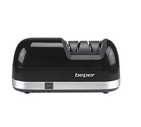 BEPER P102ACP010 Afilador eléctrico,40W, Discos diamantados,2 Etapas de Afilado, Base Antideslizante, Compartimento de imán para la Recogida de desperdicios, Negro