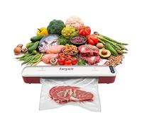 BEPER P102CON001 Máquina al vacío, Sellador al vacío con 5 Bolsas Al vacío, ABS, Doble Operación, Cinta Sellante de 30 cm, Blanco/Gris