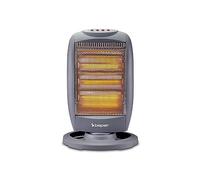 BEPER P203PAN011 Panel radiante halógeno, 400/800/1200W, 3 Elementos calefactores, 3 Niveles de potencia, Oscilación horizontal automática, Función ECO y Apagado automático, Gris