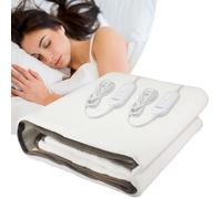 BEPER P203TFO111 Manta eléctrica doble, 2 zonas con control independiente, 3 niveles de temperatura, lavable, apagado automático, 160 x 140 cm