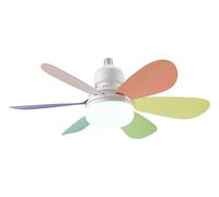 beper P206VEN610 Ventilador de Techo, 40W, Iluminación y Ventilación con Diseño Intercambiable, 2 Juegos de Aspas, 3 Velocidades, Mando a Distancia y Lámpara de Ahorro de Energía