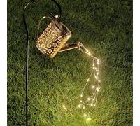 BEPER P207ILO002 Lámpara Solar Decorativa para Jardín y Patio, Iluminación en Cascada con 36 Mini-Luces LED, Varilla de 80 cm con Doble Clavija, Resistente al Óxido, Recargable, IP44