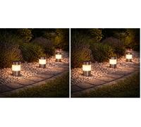 BEPER P207ILO031 Juego de 3 luces solares para escalones de jardín, 3 luces solares para exteriores con estaca, encendido automático, LED para caminos y parterres, hasta 8 horas (Paquete de 2)