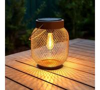BEPER P207ILO302 Lámpara solar para jardín, lámpara solar LED para exteriores de hierro, efecto decorativo escénico, encendido automático, autonomía de hasta 4 horas, IP44