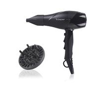 BEPER P301ASC002 Secador de pelo profesional de 2200 W, con 2 velocidades, 3 temperaturas, aire frío, difusor de volumen y concentrador de peinado, motor de larga duración.