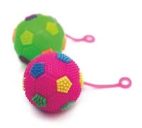 BEPER Pelota antiestrés LED con Forma de balón de fútbol, con aro y Efecto de luz Multicolor, diámetro de 6,5 cm, Juguete sensorial para niños a Partir de 36 Meses