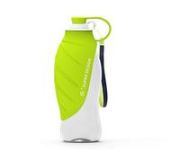 BePetMia Botella de Agua portátil de Viaje para Perros, Tapa Plegable como Cuenco, Botella de Agua de Silicona para Perros, Exterior, 580 ml (Verde)