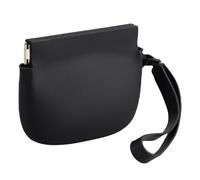 bephible Bolsa de almacenamiento compacta multifuncional de silicona, monedero, portátil, color sólido, multifunción, soporte para lápiz labial, llaves, auriculares, cable, cartera, Black