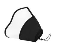 bephible Collar de cono ajustable para mascotas, cinta de cierre ligero para perro, recuperación postoperatoria, tela suave, no restrictivo, cómodo, evita lamer heridas, negro, S