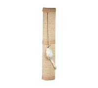 bephible Juguete de sisal natural para gatos, resistente a los arañazos, almohadilla rascadora con lima de uñas de ratón, protege las patas de los muebles, fácil de instalar para mesa, color caqui, S