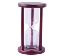 bephible Reloj de arena hecho a mano para decoración estable, marco de madera vacío, temporizador de arena rellenable, vidrio autollenable, vintage, para el hogar, oficina, escritorio, adorno de