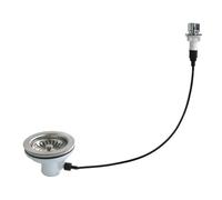 bephible Válvula de cesta de instalación sin herramientas, kit de drenaje de ajuste universal, colador de fregadero de cocina, fácil de limpiar, se adapta a varios fregaderos, cromado, eficiente para