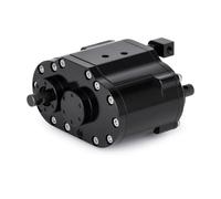 BEPHON Caja de Transferencia RC 1/10 para Crawler RC 1/10 AX&ial SCX10 90046 D90, Caja de Transferencia 2 velocidades 48P con relación 1.8:1/0.7:1 y Engranajes Acero(Black)