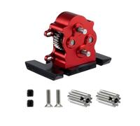 BEPHON Caja de Transferencia RC 1/10 para vehículos Todoterreno RC 1/10: Caja de Cambios Capra SCX10 Pro Aluminio con Doble transmisión y sobremarcha, patín Deslizamiento(Red)