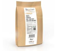 Beppiani 100% masa de cacao, 1 kg en escamas, chocolate artesanal negro 100 % vegano sin azúcar, rico en antioxidantes, para dietas equilibradas. Fabricado en Italia