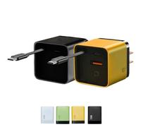 Beproudlevel 3 in 1 Charger Retractable 80w MAX Fast, Scalable 80W Fast Chargers Module with USB-C Cable and 2 USB Ports with Wall Plug for Phones, Tablets and Laptops (Black+Yellow)