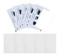 BEPSYOM 10 Piezas Tarjetas de Limpieza CR80, Limpiador de Lector de Tarjetas de Doble Cara, Tarjetas de Limpieza de Terminal Deslizante POS -CR80 Limpiador de Chips de Tarjetas (Blanco)