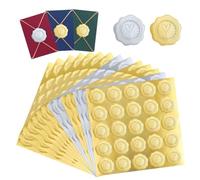 BEPSYOM 150 Pegatinas Autoadhesivas con Diseño de Sello de Cera en Forma de Corazón para Sobres, Postales, Invitaciones, Tarjetas de Felicitación, Decoración de Bodas en Oro y Plata