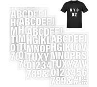 BEPSYOM 4 Hojas Heat Transfer A-Z PU-Alphabete para Ropa Tshirt Impresión DIY, Hojas de Letras y Números para Planchar para Ropa, Letras de Vinilo para Planchar, termoadhesivas Ropa