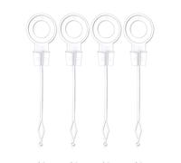 BEPSYOM 4 piezas Herramienta de desagüe universal para refrigerador, émbolo de plástico, limpiador, pala para congelador, raspador de hielo, para la cocina doméstica (9,5 cm) (blanco)