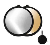 BEPSYOM Reflector 2 en 1, Difusor Fotografía, Reflector Iluminación Plegable para Retratos, Selfies, Bodas, Accesorios Fotografía 30cm Redondo