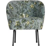 BePureHome Sillón de terciopelo con estampado floral