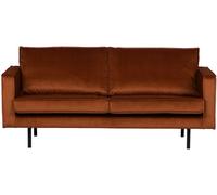 BePureHome Sofá de 3 plazas vintage de terciopelo - Óxido