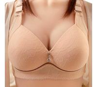 Bequemer, atmungsaktiver Unterwäsche-BH Der Breast für Damen in großen Größen (Beige, 44)