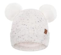 Bequemer Laden Gorro de Invierno Bebés Niños - Doble Pompones, Forro Fleece Caliente Gorros para 0-12 Meses, 1-4 Años Niñas Niños Regalo