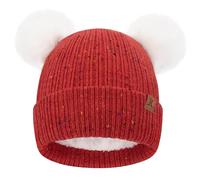 Bequemer Laden Gorro de Invierno Bebés Niños - Doble Pompones, Forro Fleece Caliente Gorros para 0-12 Meses, 1-4 Años Niñas Niños Regalo