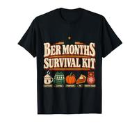 ber Months Survival Kit Caffeine Pumpkins Pie Festive Chaos Camiseta