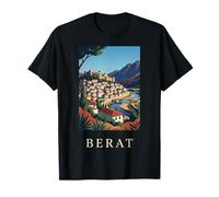 Berat Albania Otomano River Valley Travel Art Camiseta