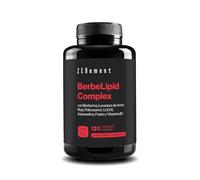 BerbeLipid Complex - con Berberina de Berberis aristata, Monacolina K de Levadura Roja de Arroz, CoQ10, Policosanol, Astaxantina, Folato Activo (L-Metilfolato de Calcio) y Vitamina B1 - Zenement