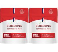 Berberina 97% H e Berberis Aristata - 300 mg de Berberina Pura por Cápsula - Con Pimienta Negra y Cromo - Control del Azúcar y Colesterol - 30 Cápsulas Veganas - Nutrimea (Paquete de 2)