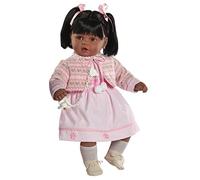 Berbesa - Baby dulzona Negrita llorona, muñeca con Vestido Rosa (80261N)