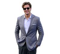 BERCIELY Men'S Suit Jacket Regular Fit Lightweight Fashion Casual Transitional Jackets Banquet Prom Classic Business Blazer A-Dark Grey XXL