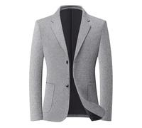 BERCIELY Men'S Suit Jacket Regular Fit Lightweight Fashion With Pockets Transitional Jackets Classic Business Work Casual Blazer B-Light Grey XXL