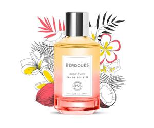Berdoues Eau de Toilette Monoï et Coco, sensual y solar vegana, sin colorantes, 100 ml, fragancia para mujer