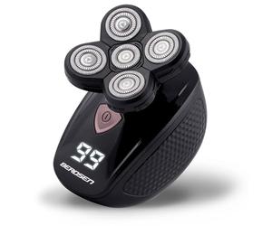 Berdsen Afeitadora eléctrica 5 en 1 cuchillas de acero giratorias dobles inalámbricas 5 cabezales 3 accesorios de peluquero Master BD-265 negro