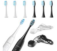 Berdsen B3 Cepillo de dientes sónico - 40.000 rpm - Cuatro modos de cepillado - Temporizador de 2 minutos con intervalos de 30 segundos - Limpieza precisa - Efecto blanqueador - Juego de dos cepillos