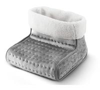 Berdsen Calentador de pies eléctrico 3 niveles de control de temperatura protección contra sobrecalentamiento rápido potencia 140 W tamaño universal gris 30 x 30 x 24 cm