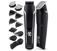Berdsen Cortapelos profesional 6 en 1, afeitadora eléctrica para hombre, recortadora de barba corporal, recortadora de vello nasal, 5 cabezales intercambiables y 5 cabezales, color negro