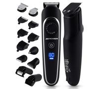 Berdsen Cortapelos profesional 6 en 1, afeitadora eléctrica para hombre, recortadora de barba corporal, recortadora de vello nasal, 6 cabezales intercambiables y 7 cabezales de peine, color negro