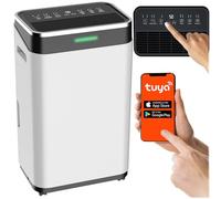 Berdsen Deshumidificador eléctrico, 25 l/24 horas, control de aplicaciones led wifi, silencioso, ahorro de energía, limpieza del aire, blanco