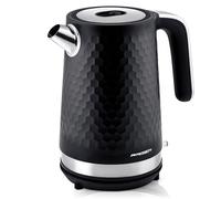 Berdsen - Hervidor con filtro antical (1,7 L, capacidad 2200 W, fondo de piruet, silencioso, negro, plateado mate