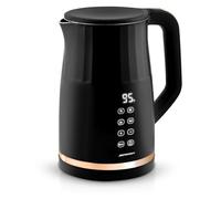 Berdsen Hervidor eléctrico, acero inoxidable, capacidad de 1,7 litros, ajuste de temperatura, función para mantener caliente, panel táctil, 2200 W, base de pirueta de doble pared, hervidor eléctrico